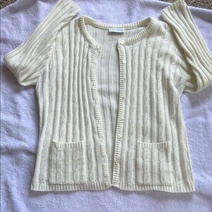Vintage Cream Cable Knit Cardigan